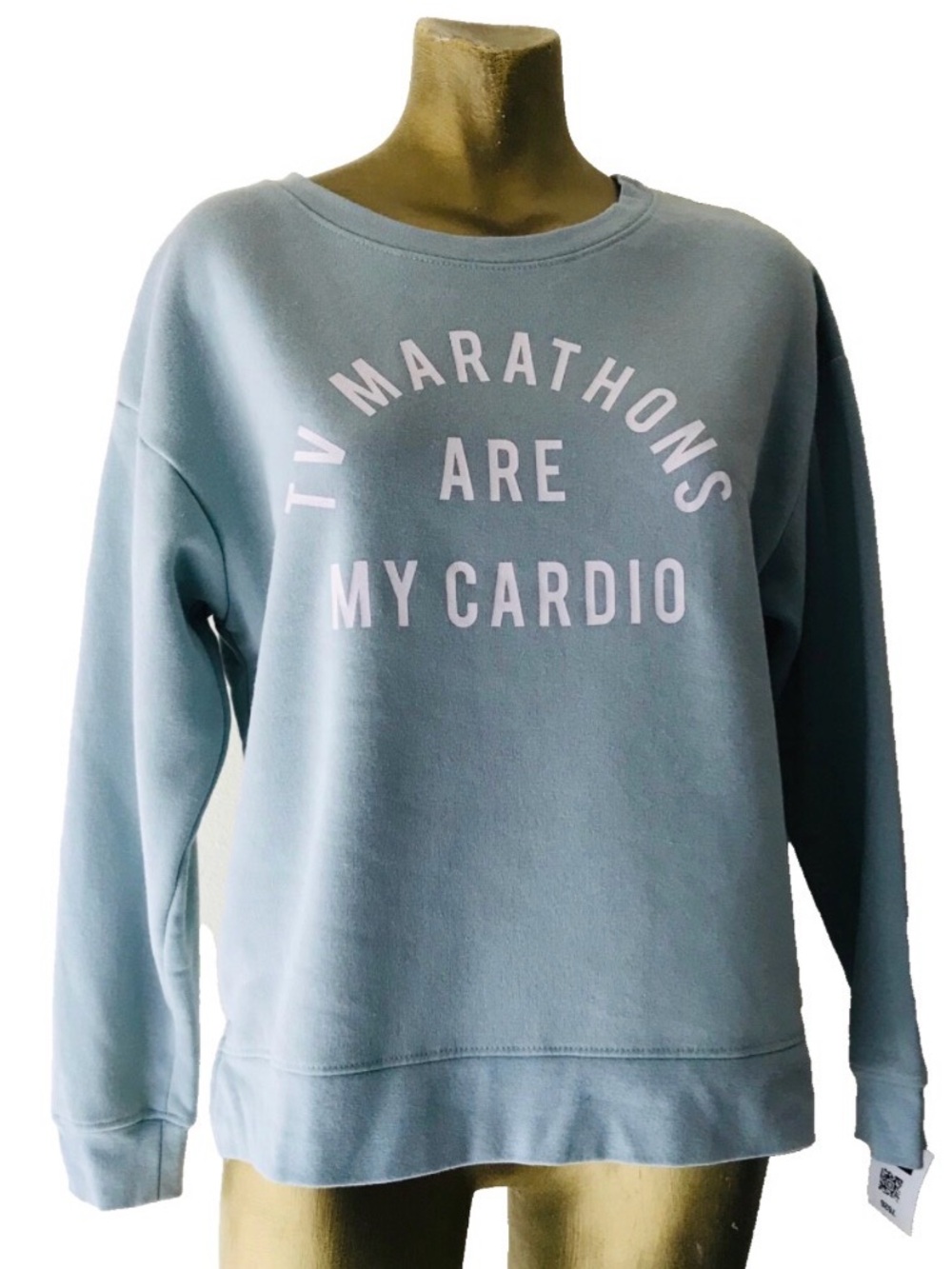 TV MARATHONS ARE MY CARDIO 5th Sun NWT SWEATSHIRT XS